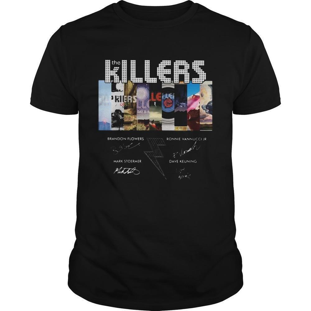 The Killers Band Members Signatures Music Fan T-Shirt